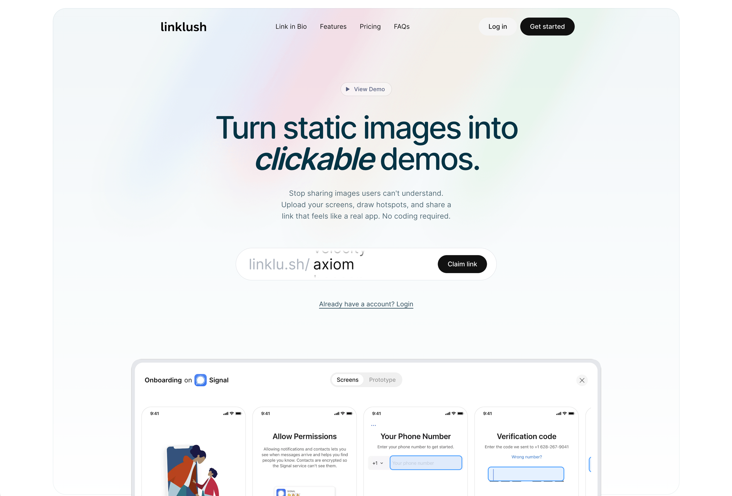 Linklush screenshot